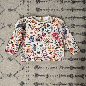 Zara Multicolor Kids Floral Sweatshirt